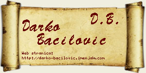Darko Bačilović vizit kartica